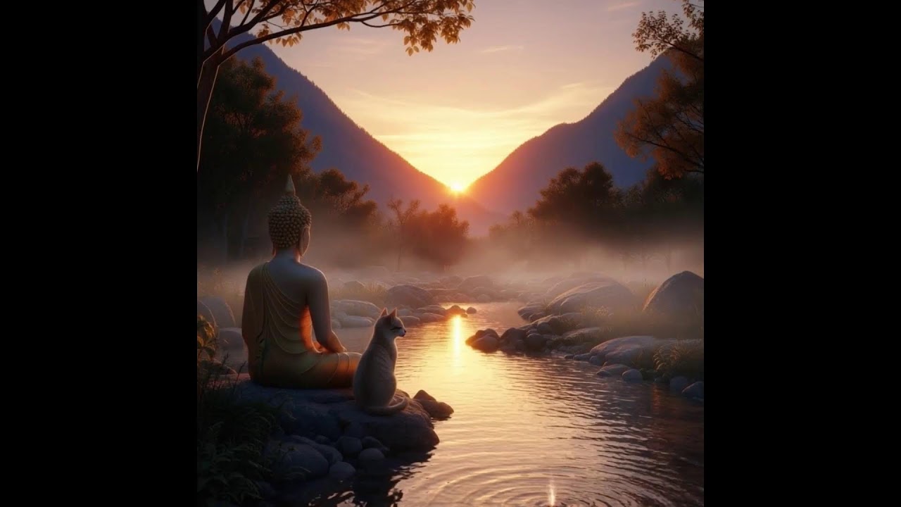 cat and buddha  Relaxing Live 23