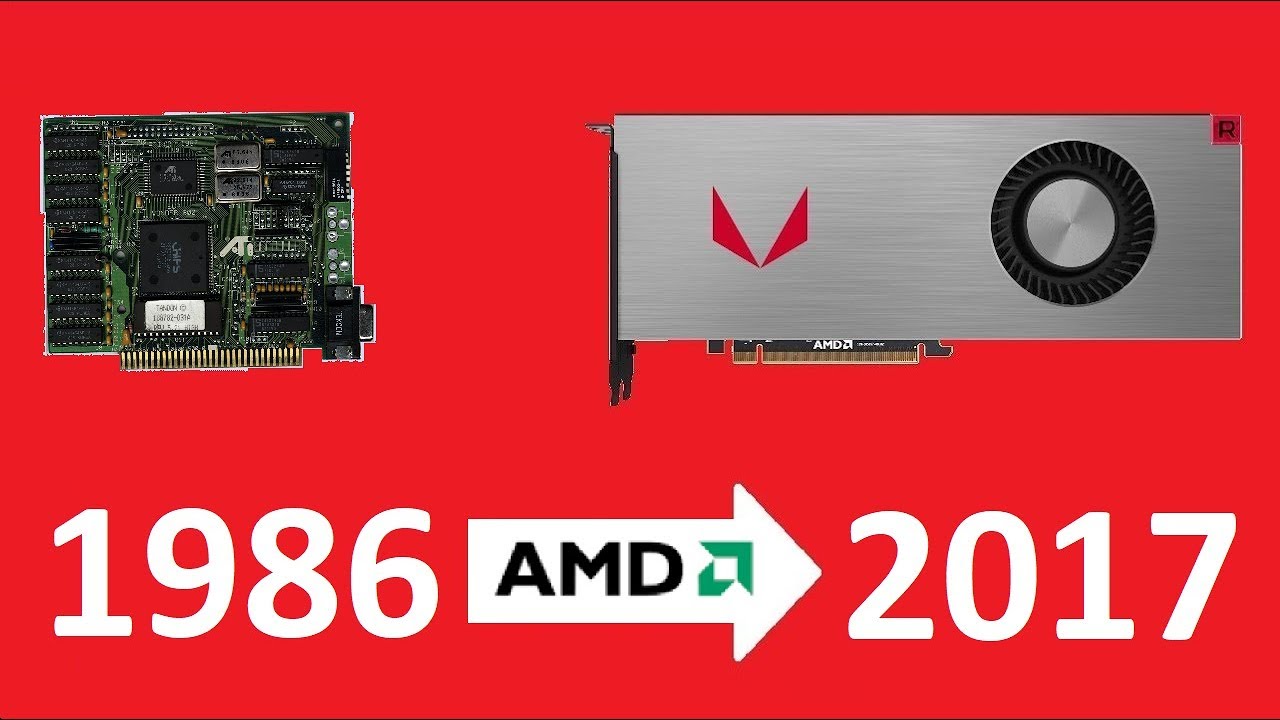 Evolution of AMD 1986 - 2018  graphics cards hi-end