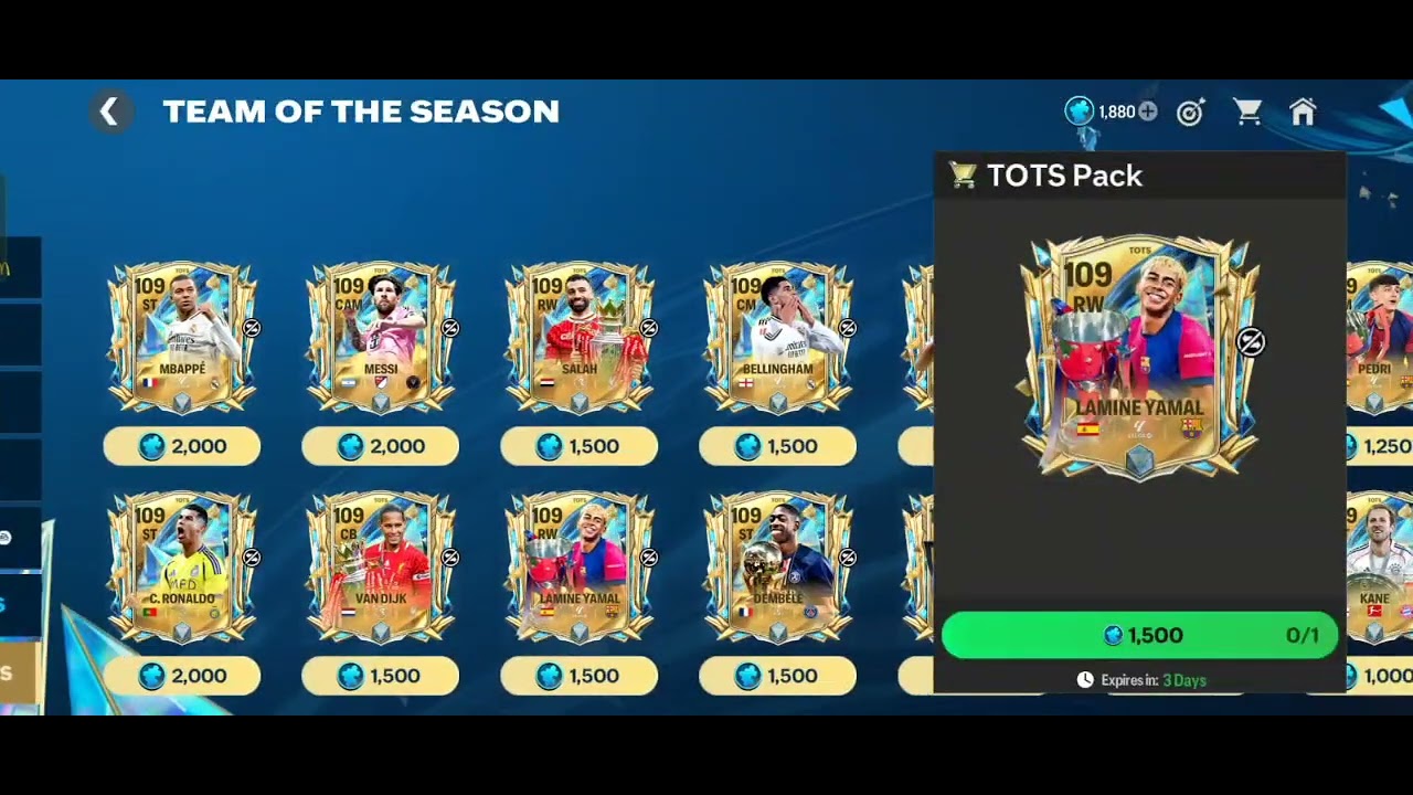 109 OVR Lamine Yamal  TOTS 2025
