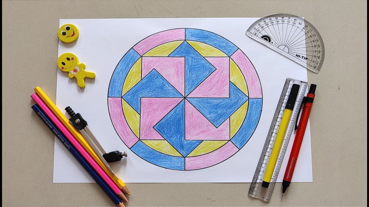 Geometry Art | Geometry Drawing | Geometry Pattern Draw with Step by Step with Easy way | Mandala