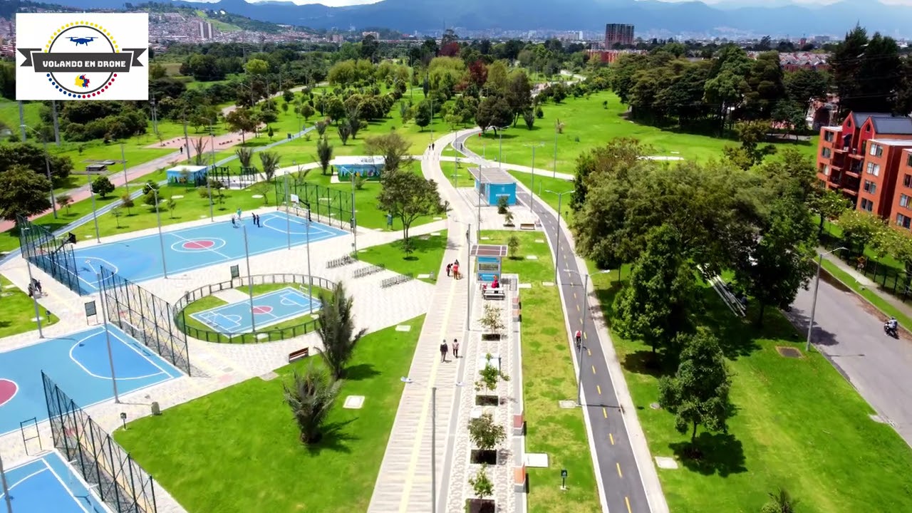 VOLANDO EN DRONE 4K - BOGOTA -PARQUE POLIDEPORTIVO CIUDADELA COLSUBSIDIO