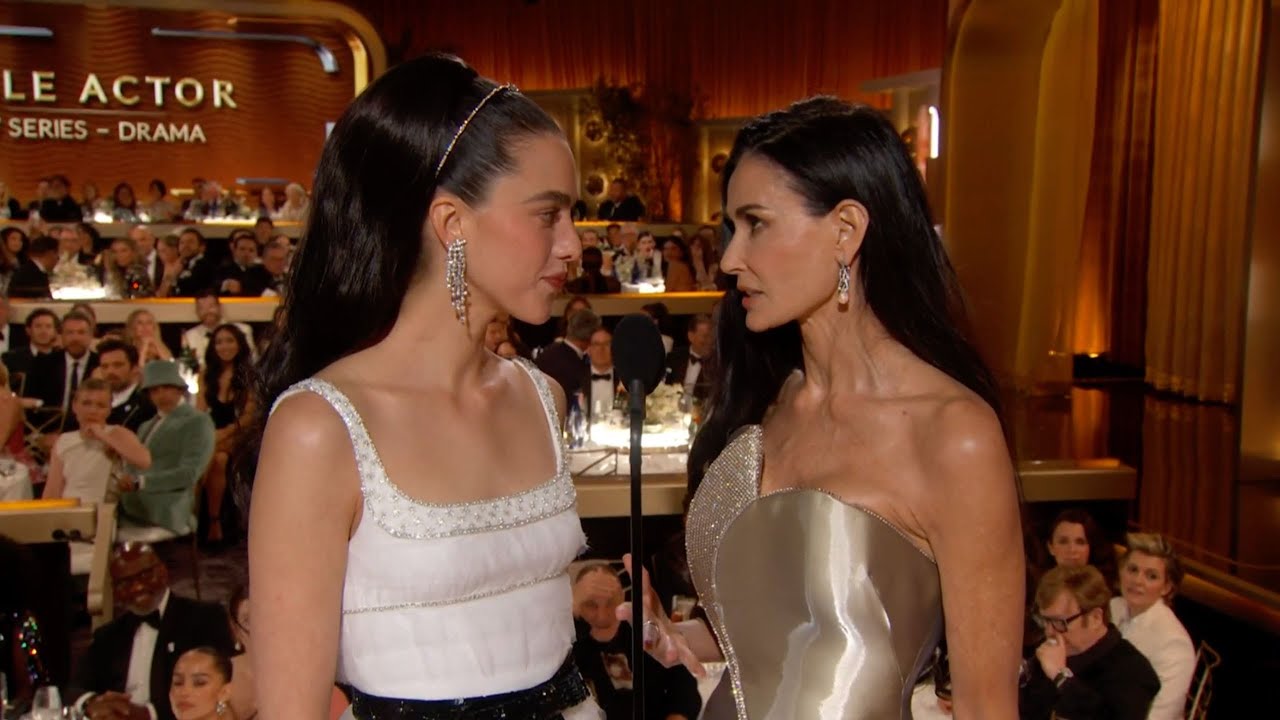 Demi Moore & Margaret Qualley Present Best Television Male Actor &ndash; Drama Series | 82nd Golden Globes