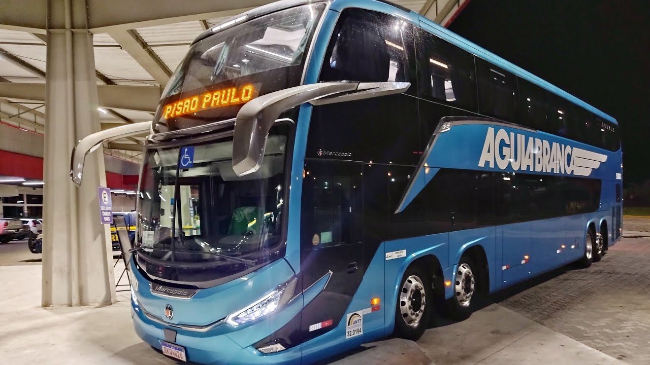 VIAJANDO no MARCOPOLO G8 DD da ÁGUIA BRANCA para SÃO PAULO
