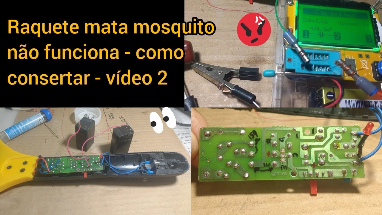 raquete mata mosquito não funciona - como consertar - víd 02