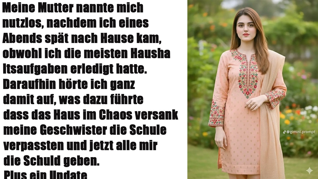 Meine Mutter Nannte Mich Nutzlos – Aber Ich Trage Fast Alles Zuhause