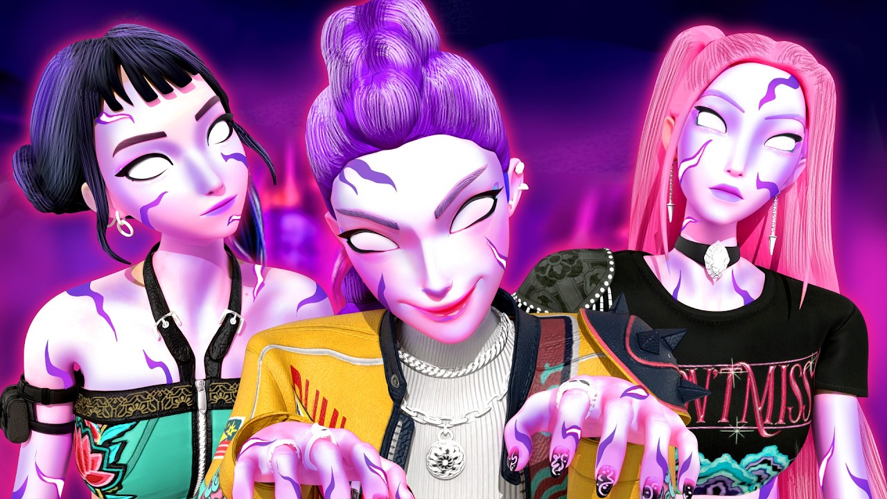 ¡RUMI, MIRA Y ZOEY se convierten en DEMONIOS! RESCATA HUNTRIX | K-Pop Demon Hunters Animación 3D