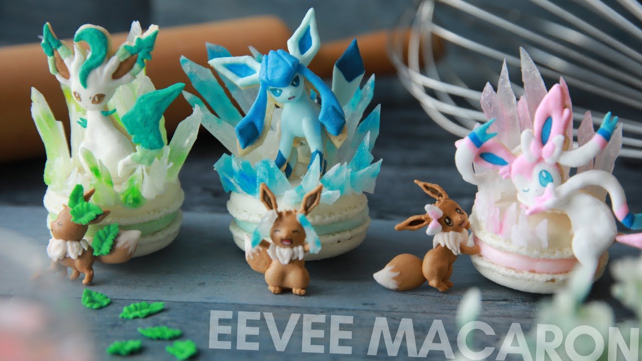 【ポケモンマカロン】進化に憧れるイーブイのポケモンスイーツ（琥珀糖とアイシングクッキー）POKEON　MACARON