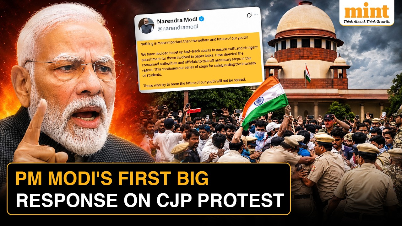 PM Modi's Explosive Response to NEET Paper Leak Row | Fast-Track Courts | CJP Protest News