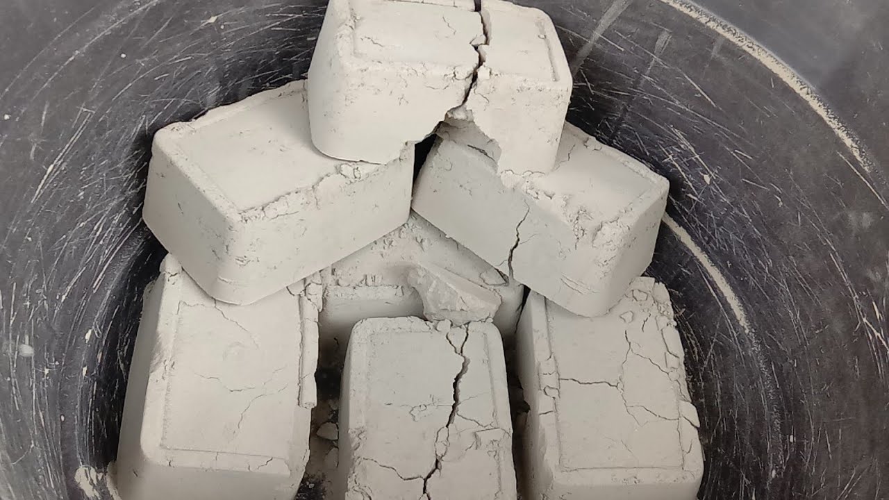 Fresh pure cement bars super soft dusty silky Crumbling 😍|Satisfying video|Asmr puppys