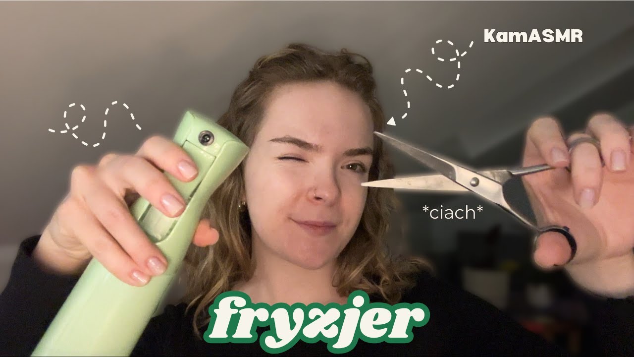 ASMR po polsku | Wizyta u fryzjera ✂️ Czesanie, cięcie, pielęgnacja włosów 🪮 KamASMR 💚