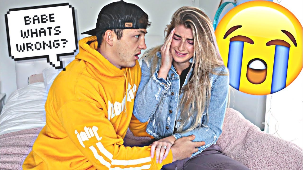 Randomly CRYING Prank On Fiance! *Cute Reaction*