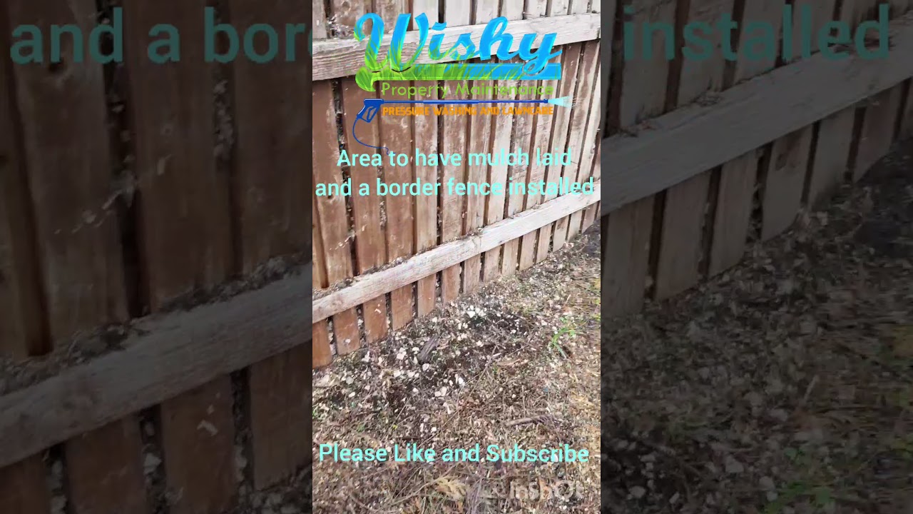 Mulching and a border fence installation