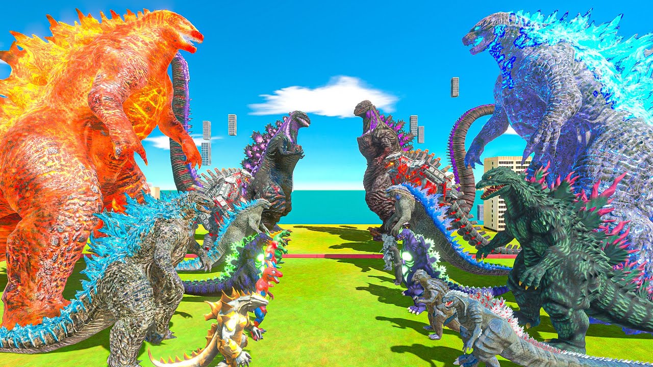 Epic Godzilla War : Supercharged vs Legendary - Animal Revolt Battle Simulator