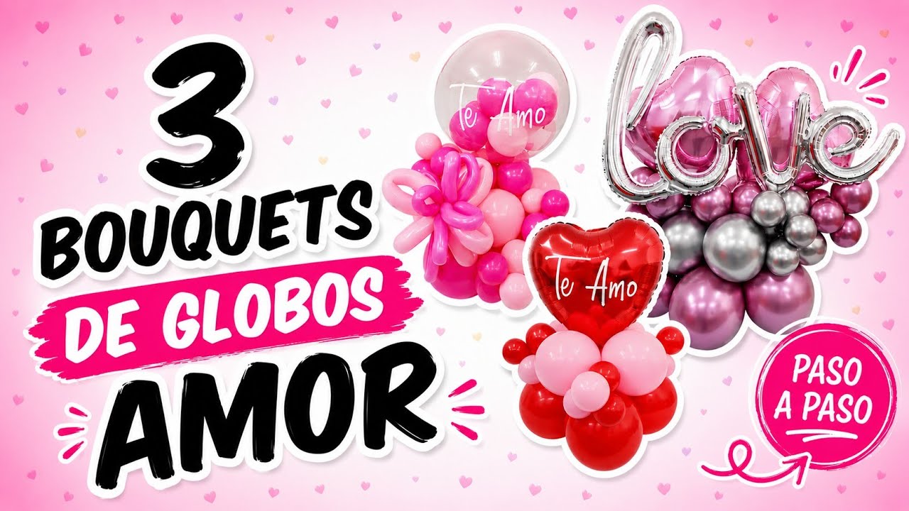 Bouquet de globos especial AMOR - Fácil solo con aire