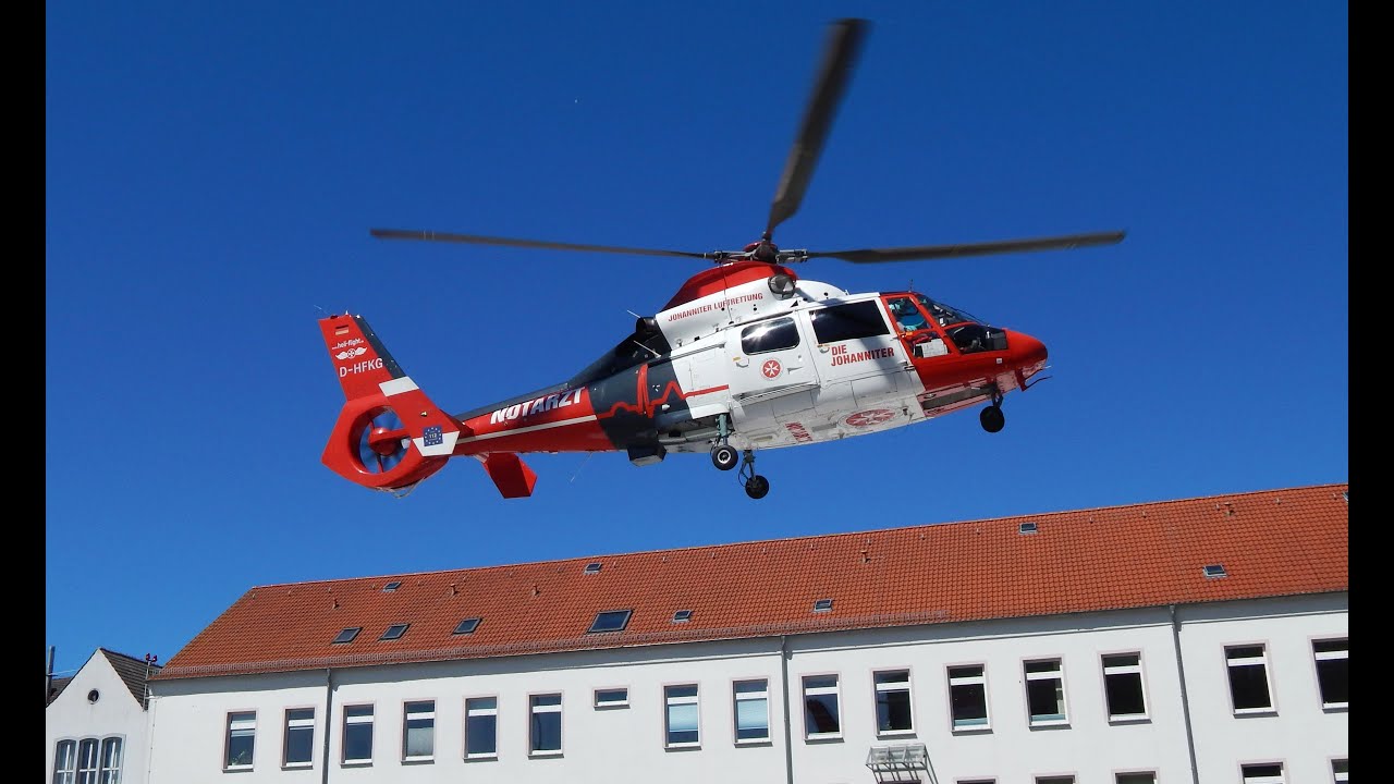 [HD] CHX 92, Johanniter Luftrettung , Verlegungseinsatz in Stralsund