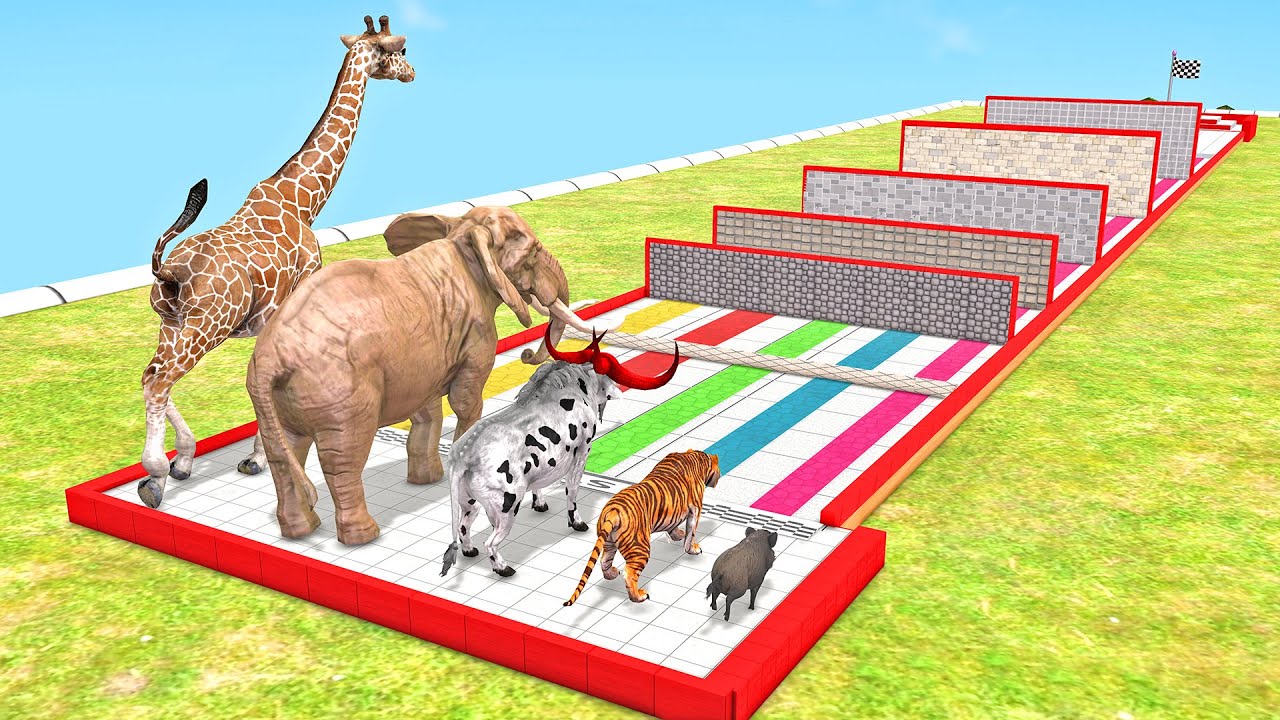 Animals of Different Sizes in a Block Race - Animal Revolt Battle Simulator - Arbs