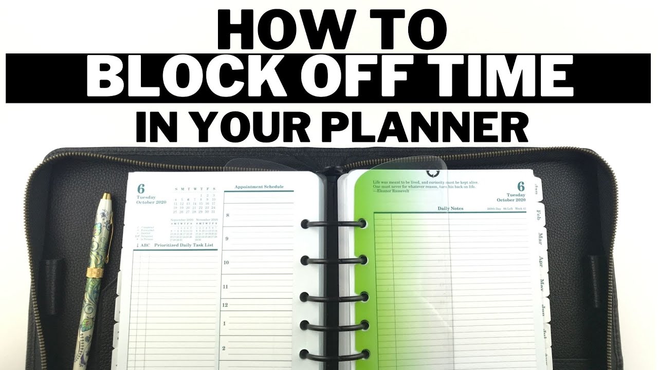 How to block off time in your planner and how to use appointment schedule