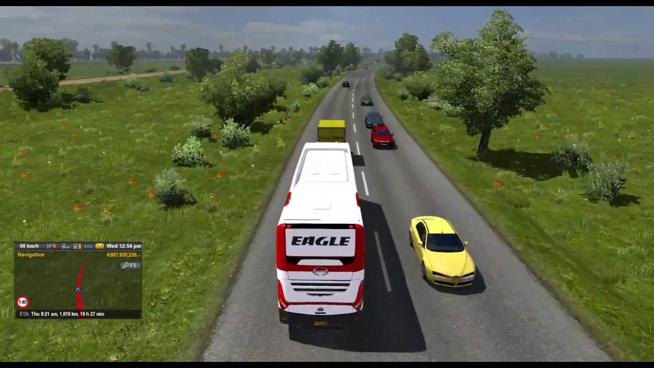 Euro truck Simulator 2 : Hino AK Series bus Exciting trip