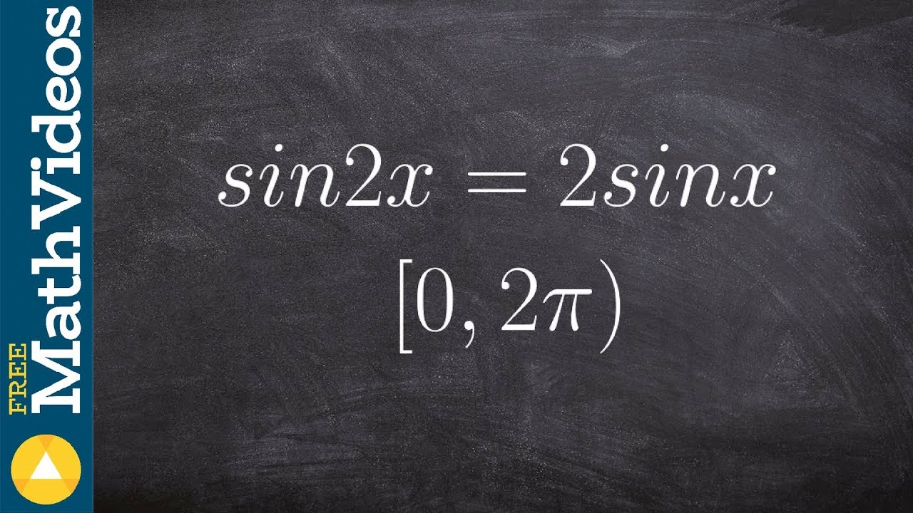 Solve equations using the double angle formula