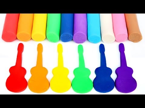 Modelling Clay Rainbow Guitar Play Doh Learn Colors Fun and Creative For Kids Non Toxic Clay