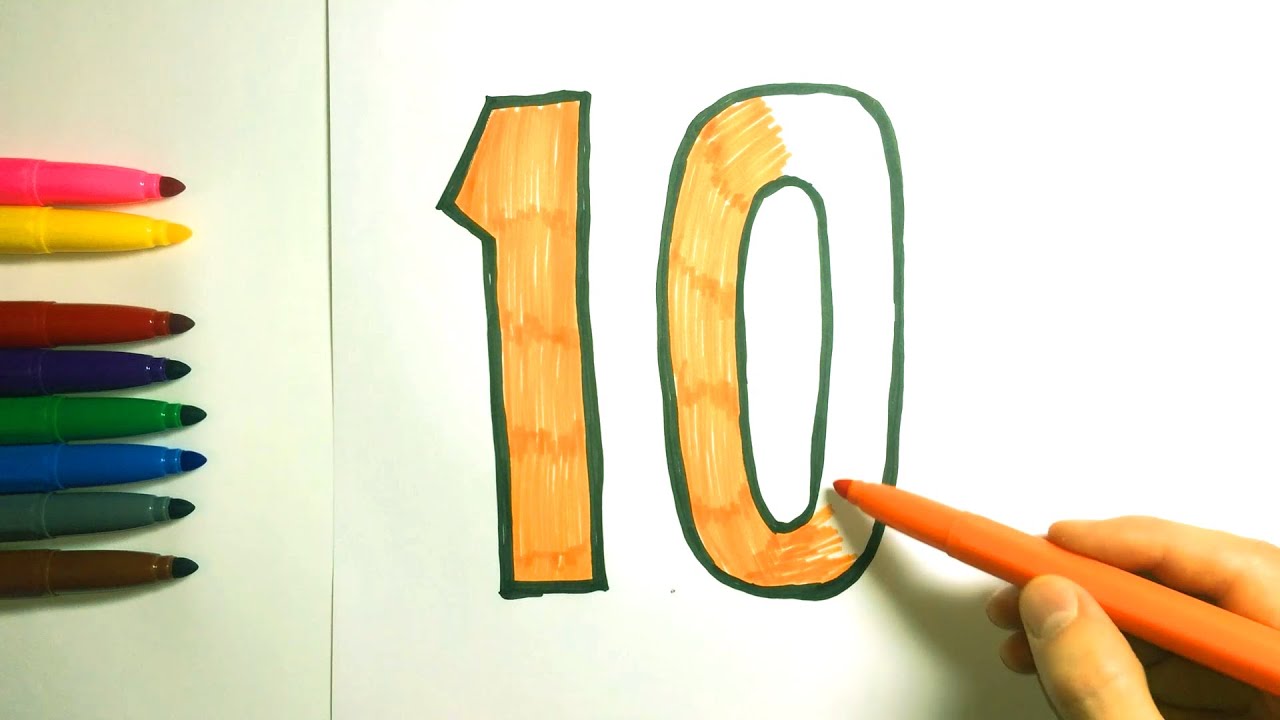 Learn Numbers 1 to 10 coloring and drawing Learn Colours for kids in English | Victoria's Kingdom