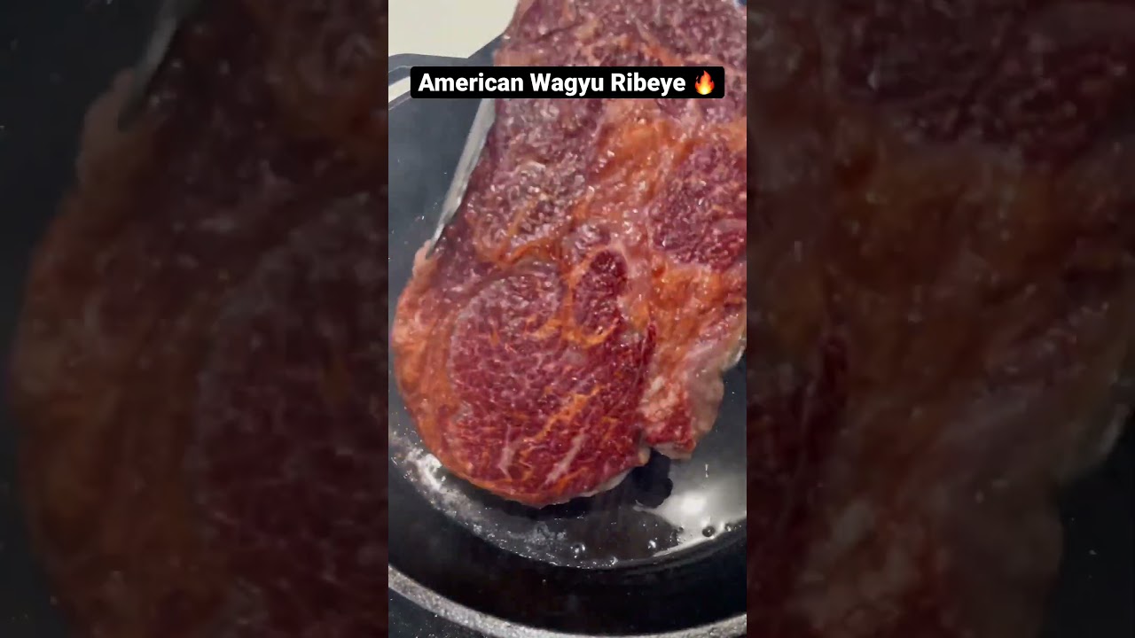 American Wagyu Ribeye 🔥🤤 #steak #wagyu #ribeye