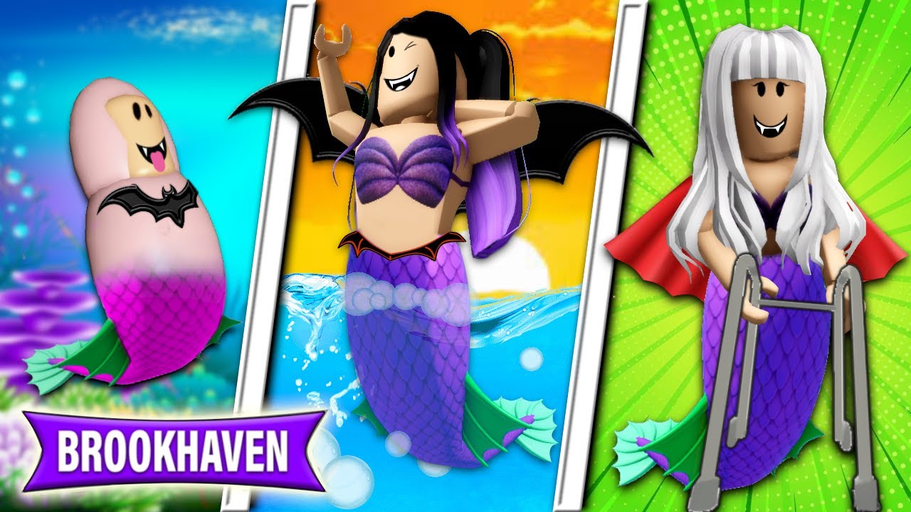 CICLO DE VIDA DE UMA VAMPIRA SEREIA| Historinha no Brookhaven 🏡RP ( Roblox )