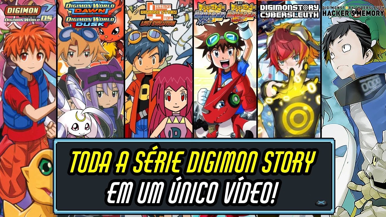 Conheça TODA a série DIGIMON STORY em um único vídeo.