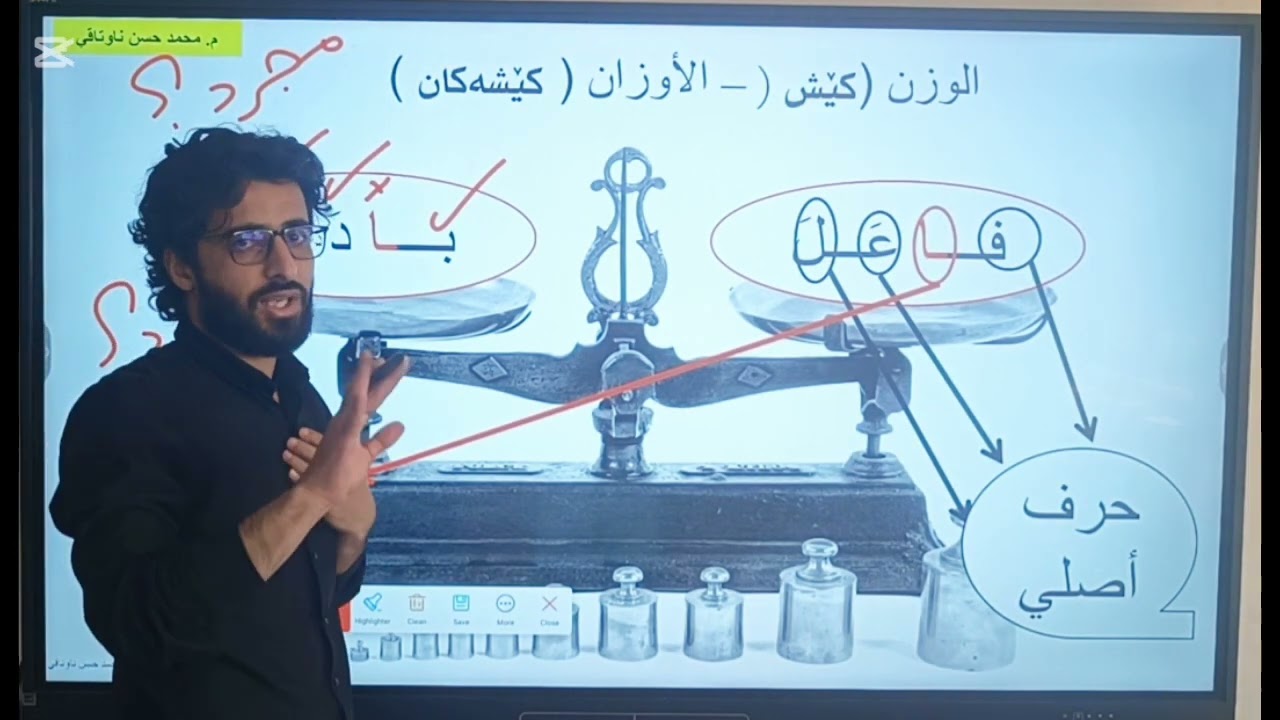 عەرەبی پۆلی9: بەشی 3 (وانەی 4 ) - الوحدة 3 (الدرس 4)  الفعل المجرد والمزيد .. تاقیکردنەوەی نیشتیمانی