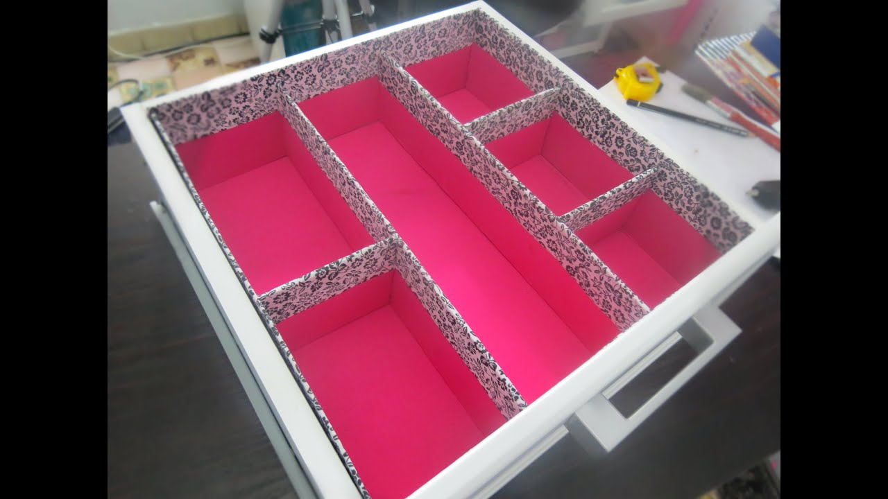 Diy - Como fazer um organizador de gavetas por Diane Silva