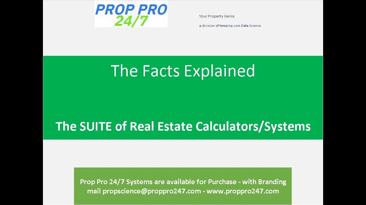 The Property Genie - Real Estate Valuation Calculators, Operating Systems and Tools