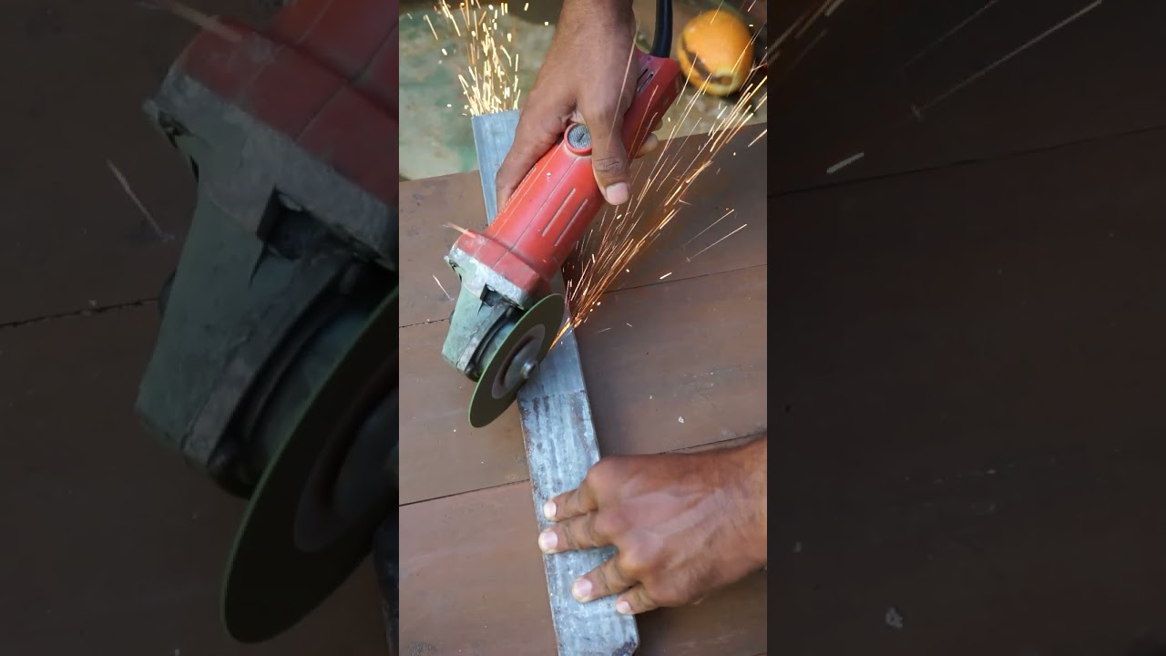Grinder Cutting Metal ⚙️🔥 | Heavy-Duty Sparks, Satisfying Grinder Work, Power Tool in Action #Shorts