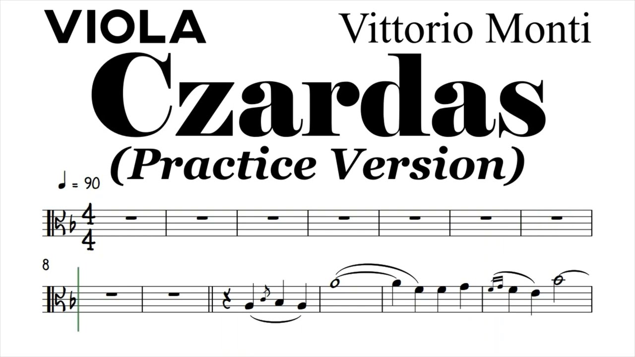 Czardas Viola Sheet Music Backing Track Play Along Partitura