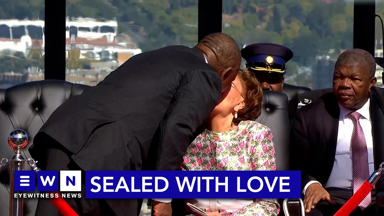 ICYMI: President Cyril Ramaphosa seals re-election as South African President with a kiss