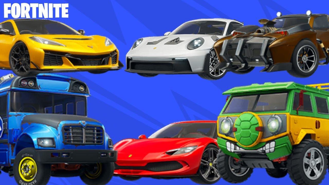 ALL Fortnite CARS  Untill Now