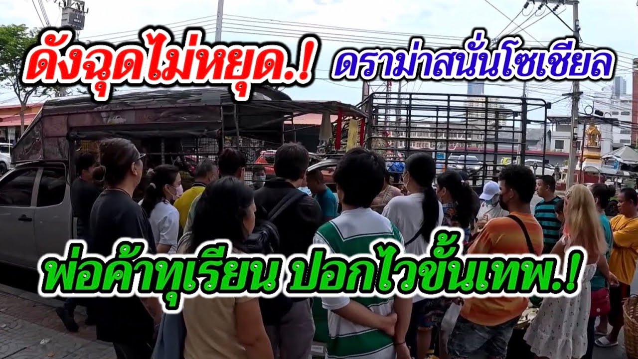 ดังฉุดไม่หยุด‼️ดราม่าสนั่นโซเชียล คนแห่มาซื้อทุเรียนบัตรคิว พ่อค้าปอกไวขั้นเทพ