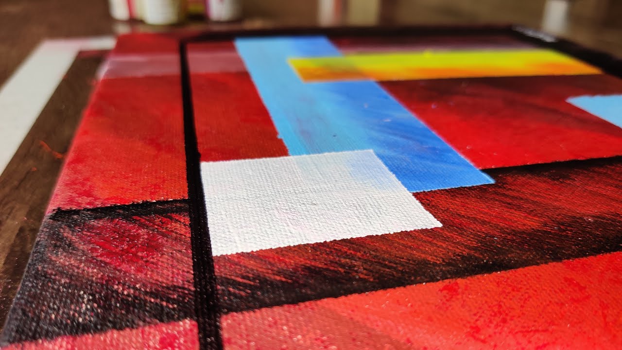 ABSTRACT PAINTING | COLOURFUL | MASKING TAPE |