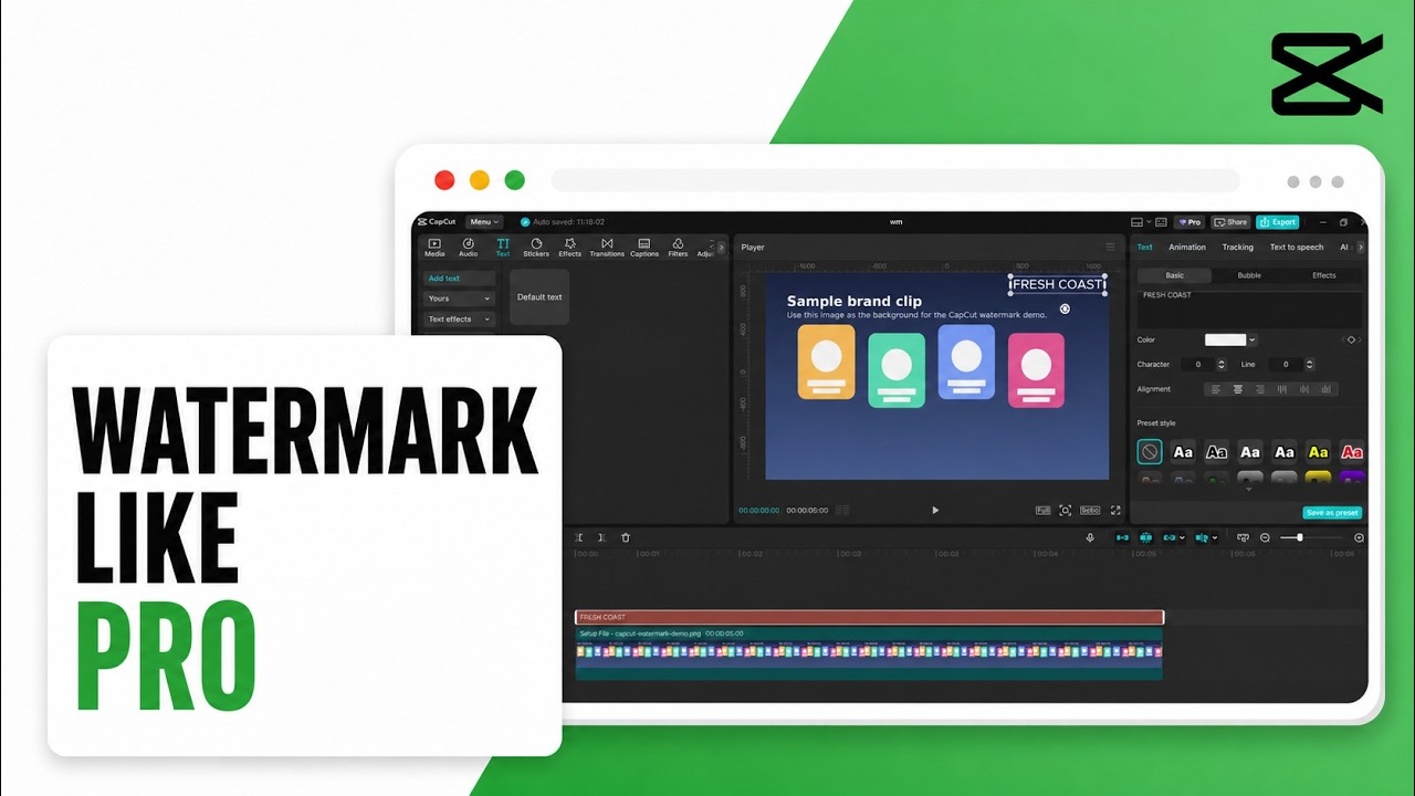 How to Make Transparent Watermarks in CapCut (Subtle Brand Mark)