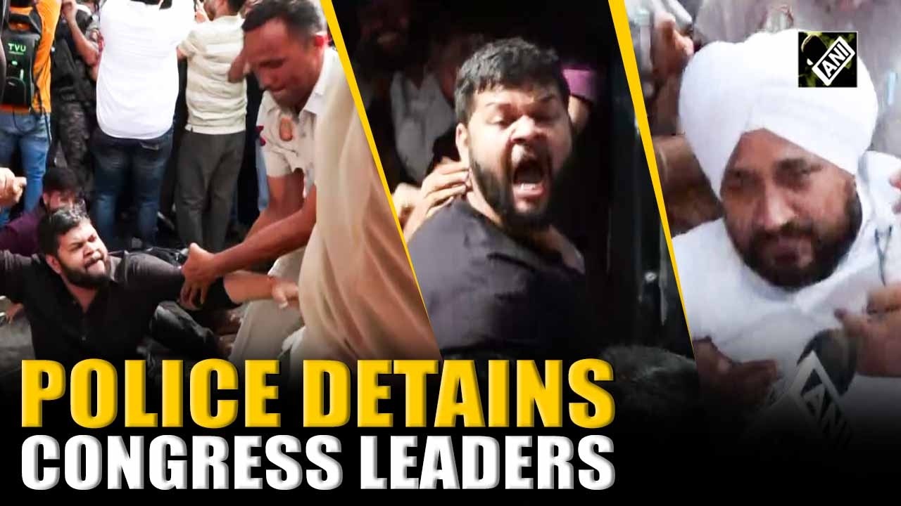 BREAKING: Congress leaders protesting at Lok Kalyan Marg detained by police