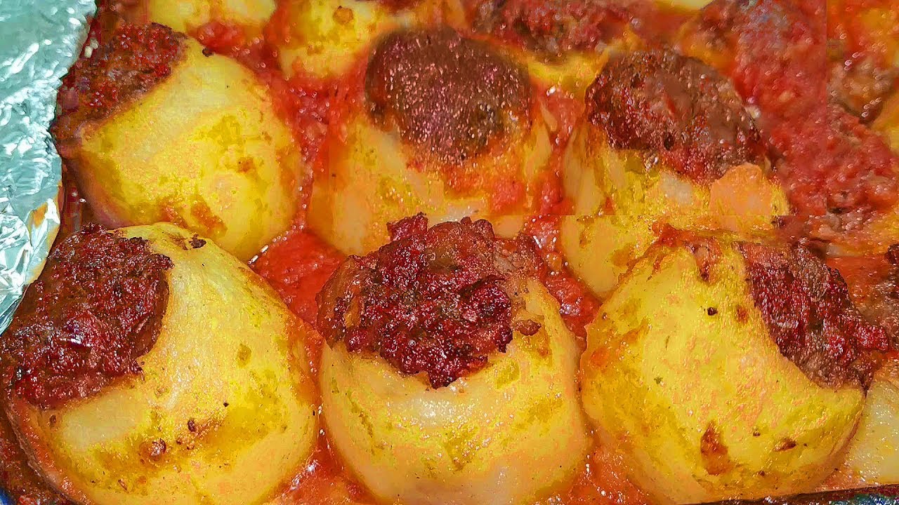 لو عندك بطاطس لازم تعمليها بالطريقة دي😍البطاطس المحشية باللحمة المفرومة بأحلى طريقة