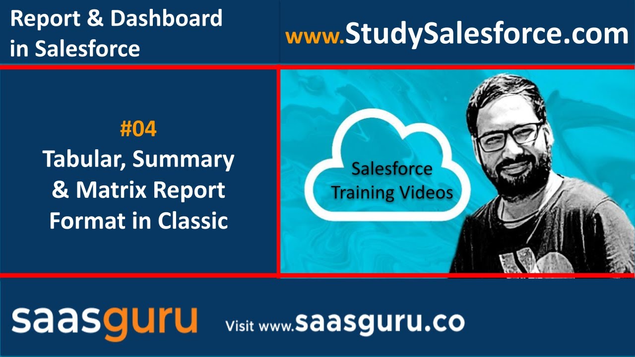 04 Tabular, Summary & Matrix Report in Salesforce Classic | Salesforce Training Video Series