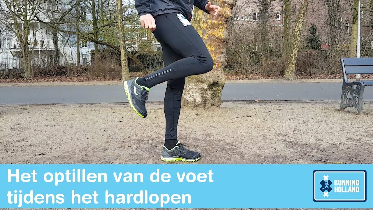 Hardlooptechniek - Optillen van de voet tijdens het hardlopen