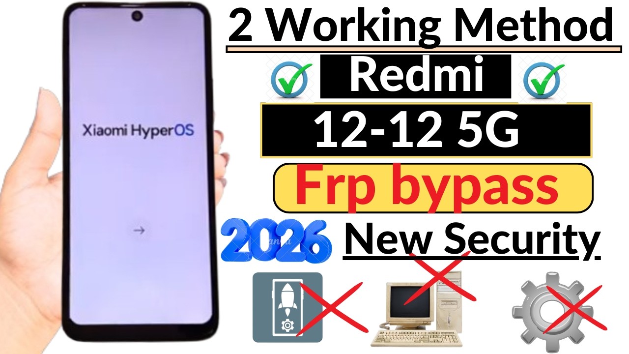 Redmi 12 | 12 5G FRP Bypass 2026 Without PC - No Second Space Work - (HyperOS) Remove Google Account