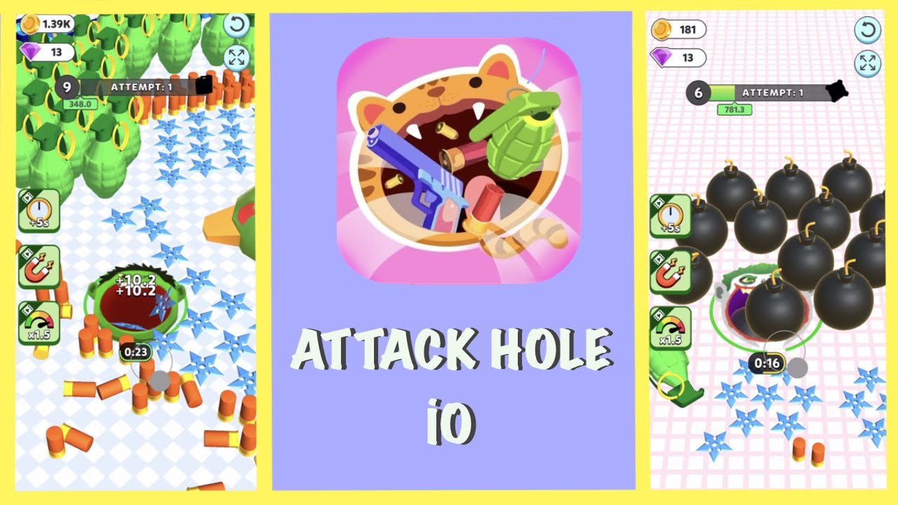 Attack Hole - Black Hole Games Gameplay Walkthrough  | iOS & Android | by HOMA Games