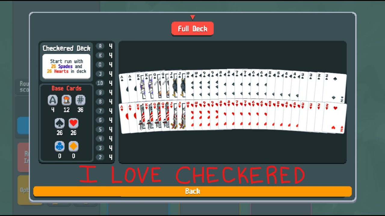 Balatro - Set Seed - Checkered Deck 1:45.133 (Previous WR)