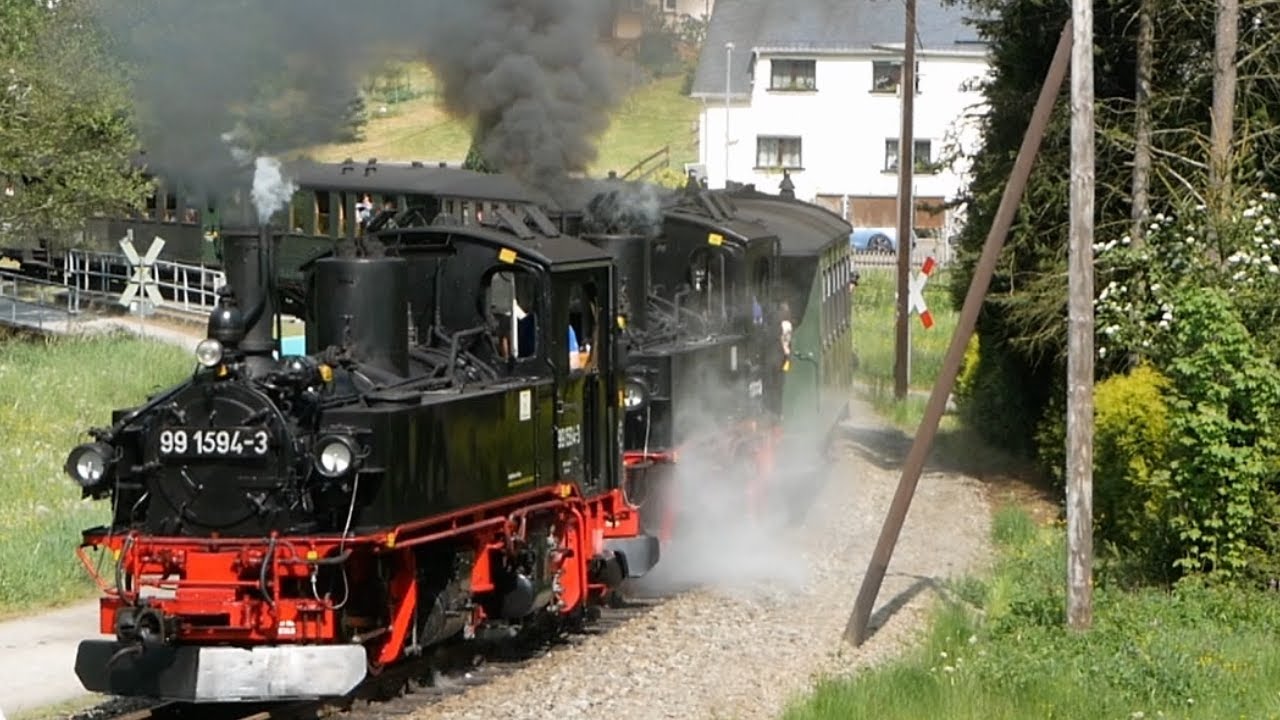 Trainspotting an der Preßnitztalbahn und Fichtelbergbahn (28./29.5.23)