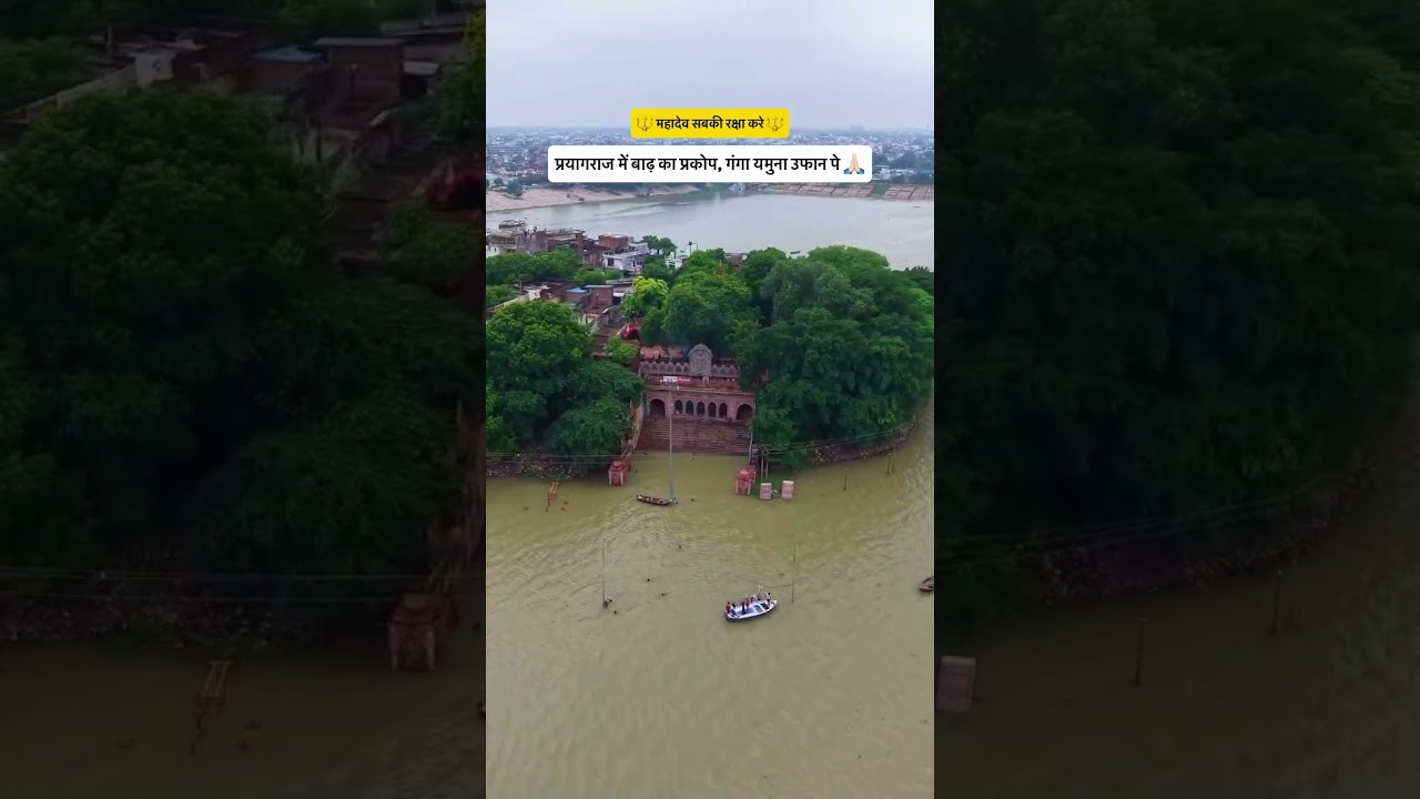 Prayagraj in Flood 🌊⛈️ #flood #prayagraj #flooding #viral #allahabad