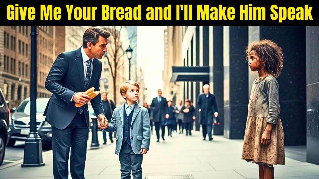 A Millionaire Mocked A Homeless Girl Offering Bread, Not Knowing She Would Make His Mute Son Finally