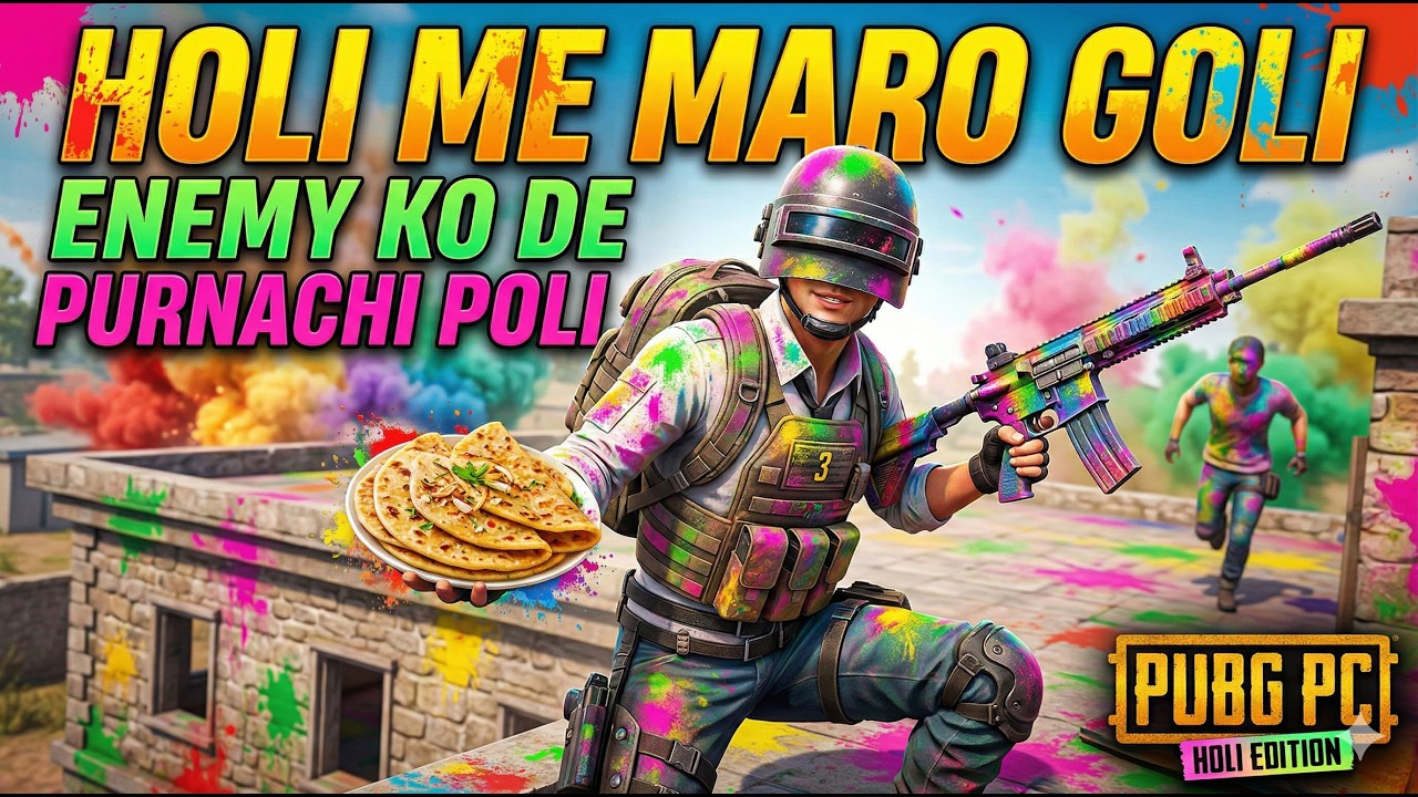 🔴 Holi Me Maro Goli Enemy Ko De Purnachi Poli🎯👑 | PUBG PC | ARSHVA Live