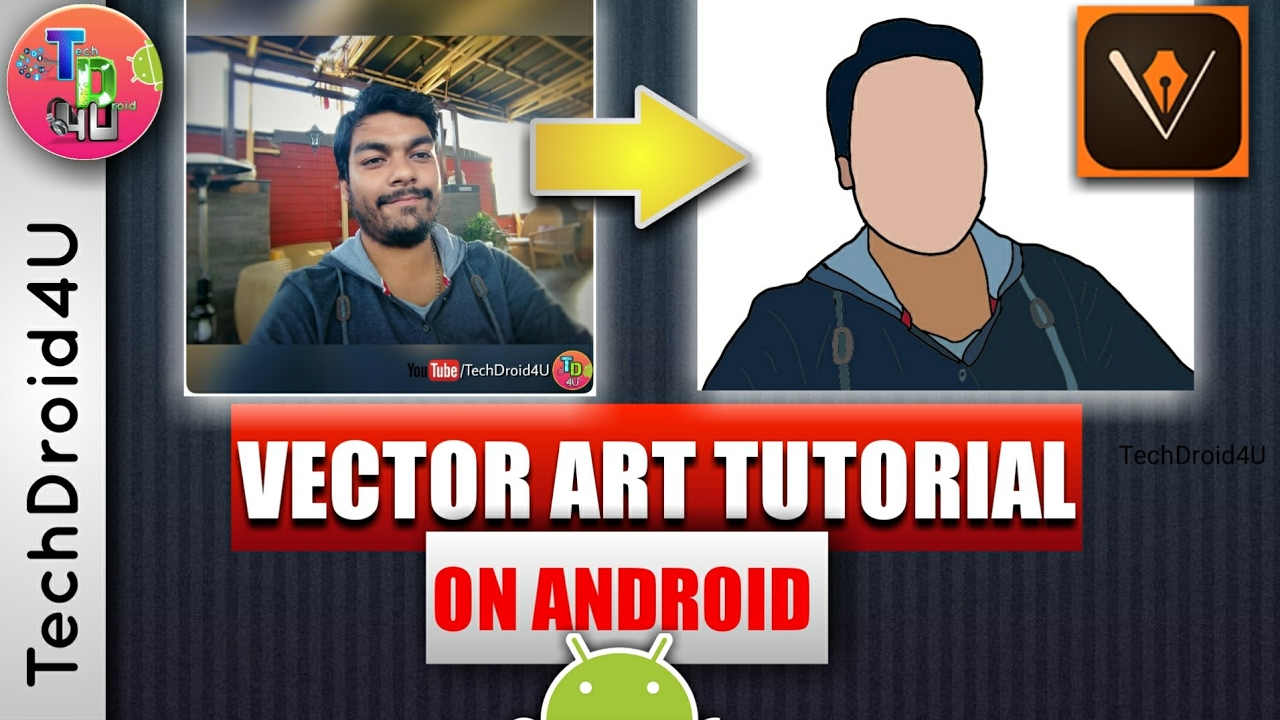 Vector Portrait art tutorial Android | Adobe Illustrator Draw tutorial | TechDroid4U